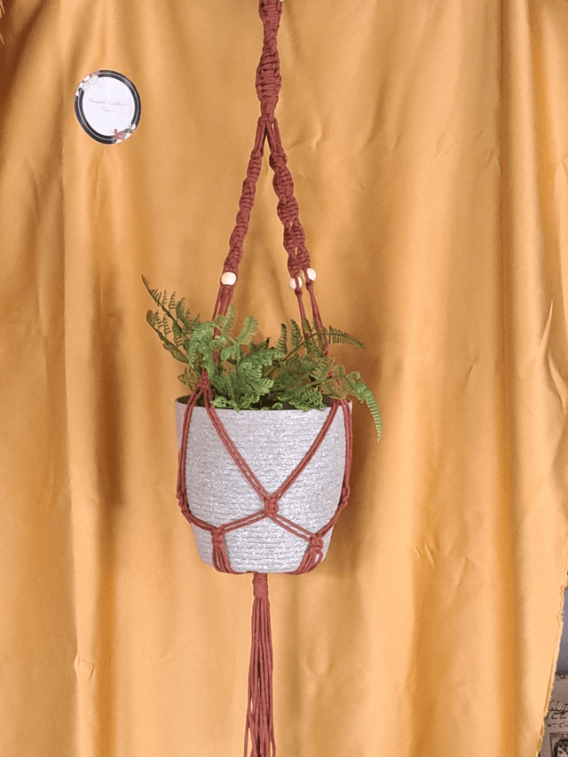  Macrame Plant Pot Holder with Beads
