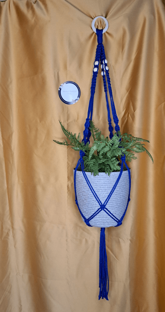  Macrame Plant Pot Holder with Beads